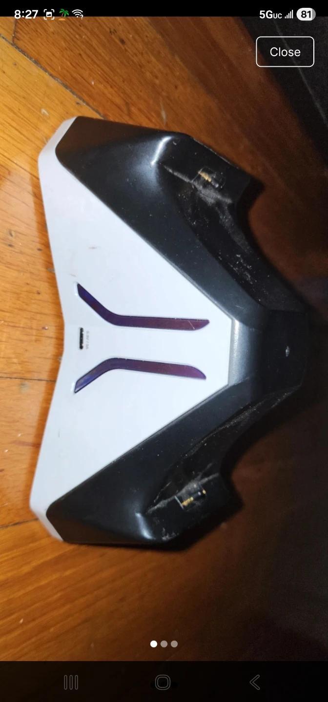 White and Black Gaming Headset Stand