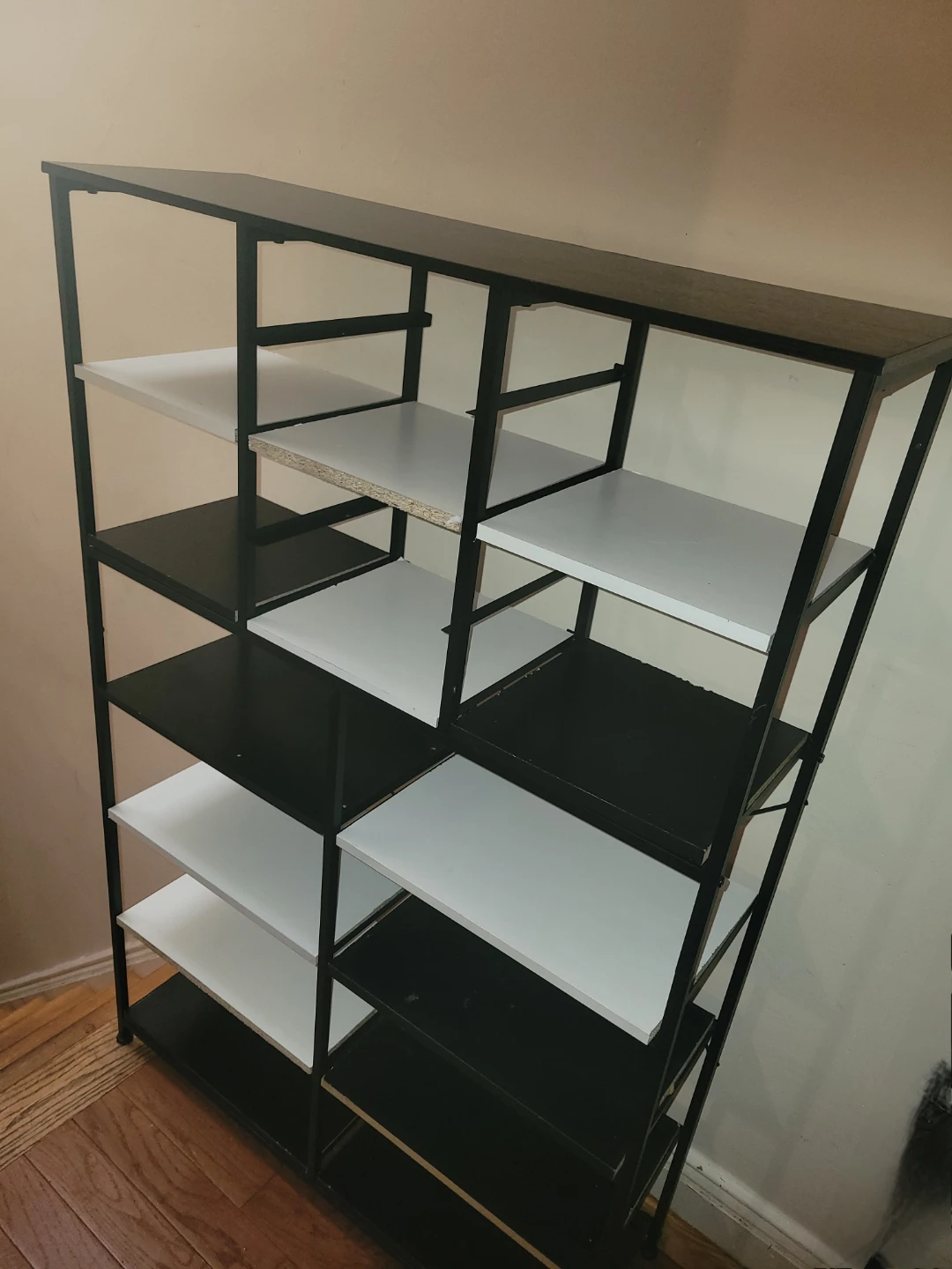 Large Black and White Shelf Unit - photo 3
