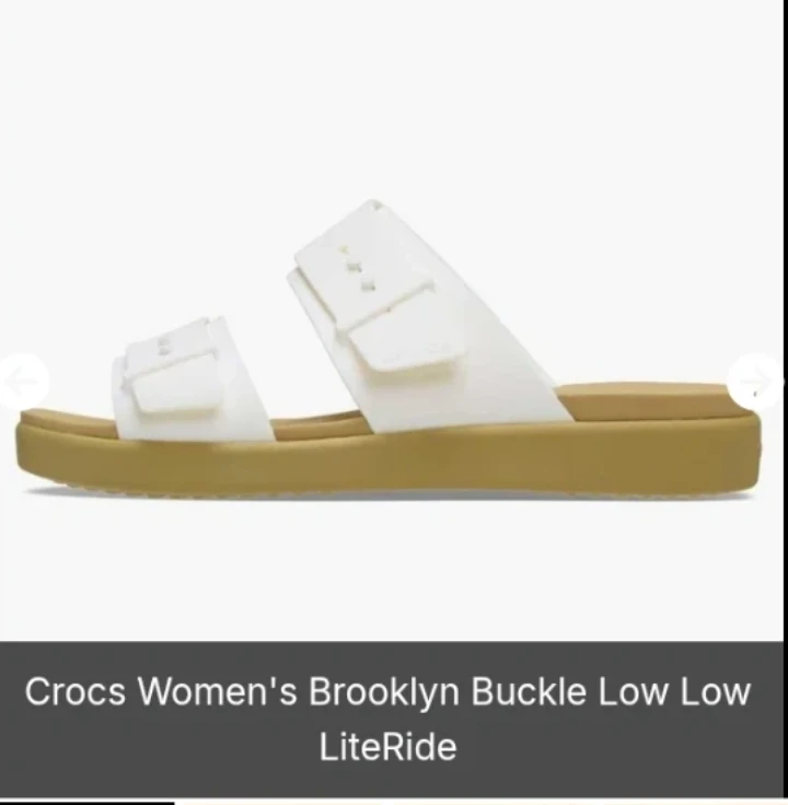 Crocs Women's Brooklyn Buckle Low Low LiteRide Sandals White