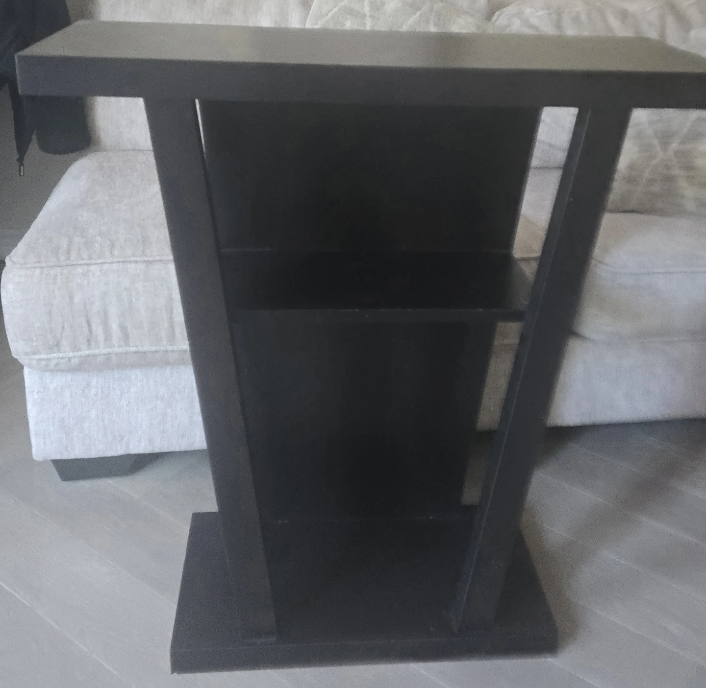 Black Console Table with Shelves