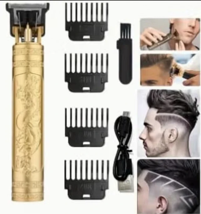 Vintage T9 Professional Hair Clipper Trimmer - Gold