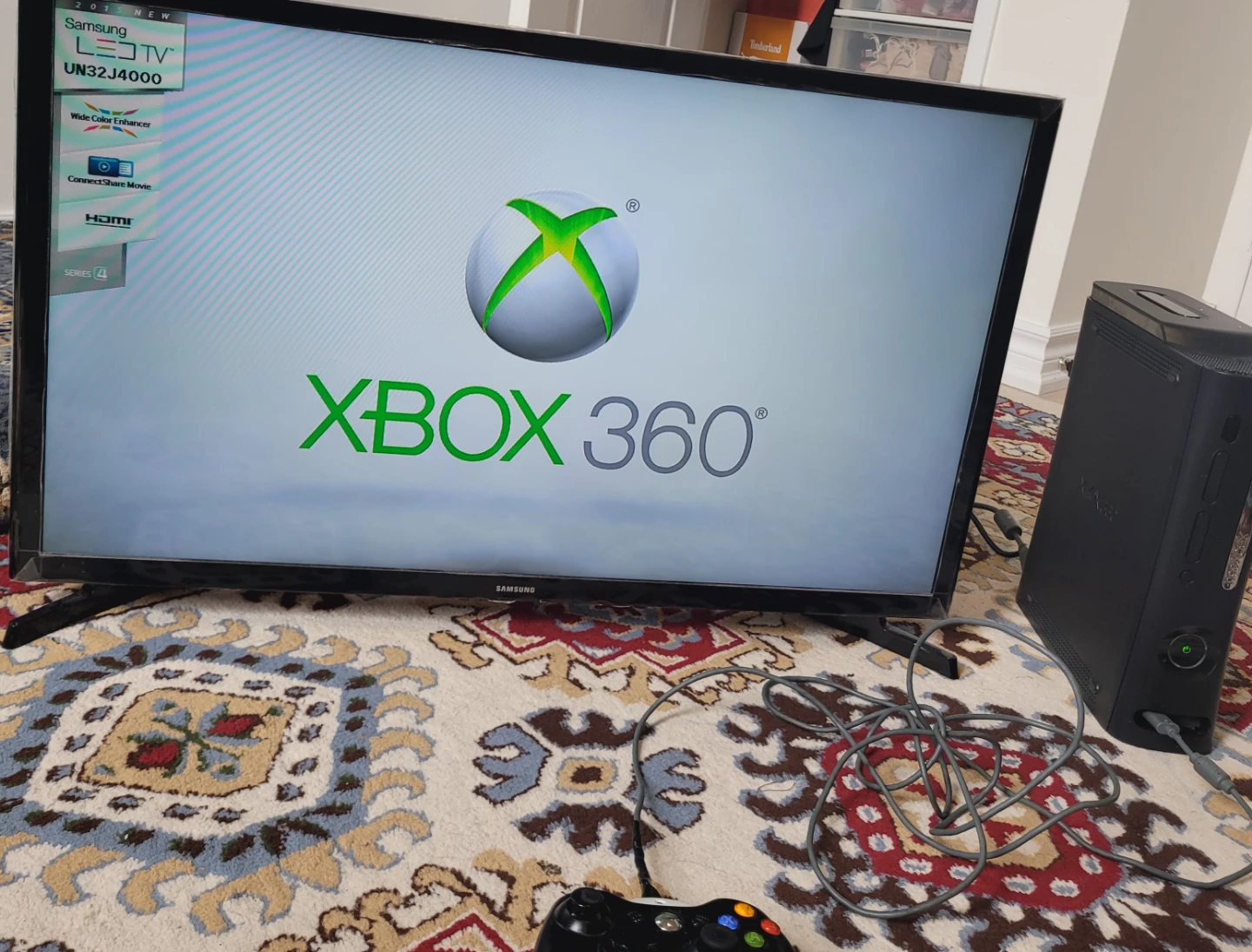 Samsung TV with Xbox 360 120GB Console.
