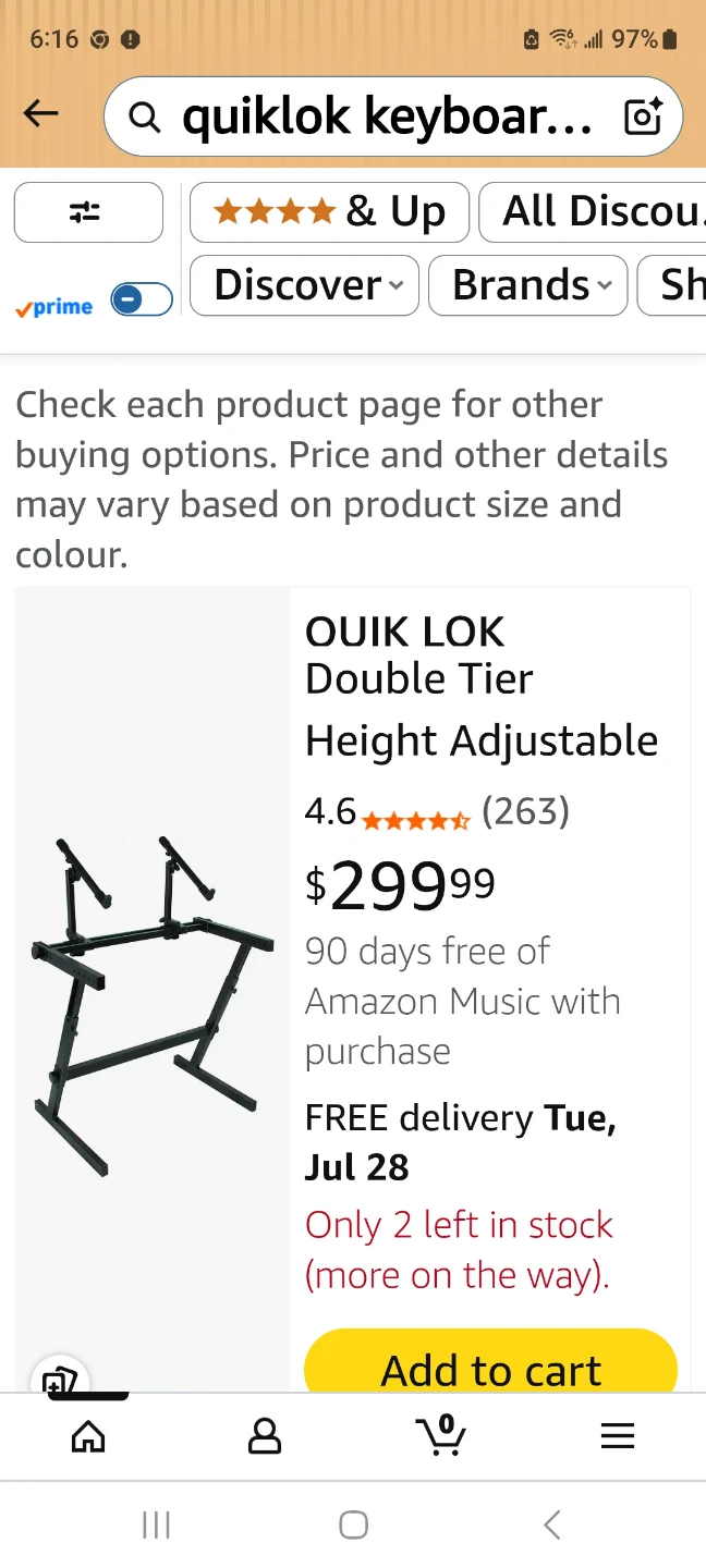 Quik Lok Double Tier Keyboard Stand - photo 4