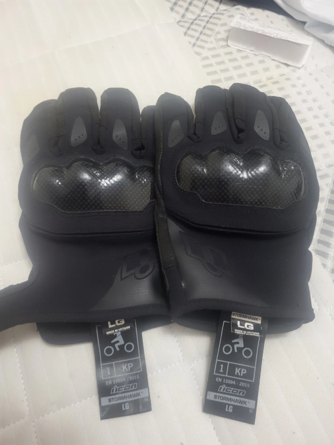 ICON Stormhawk Motorcycle Gloves - Size LG - photo 2