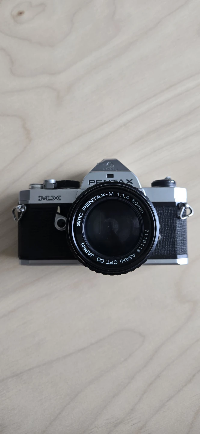 Pentax MX 35mm Film Camera with SMC Pentax-M 50mm 1:1.4 Lens