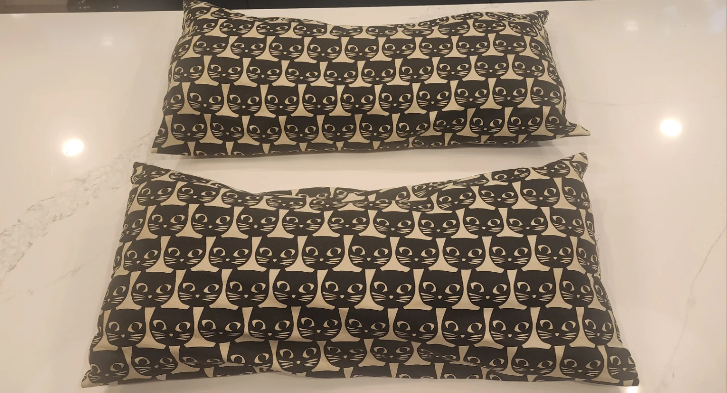 Black Cat  Rectangular Throw Pillows