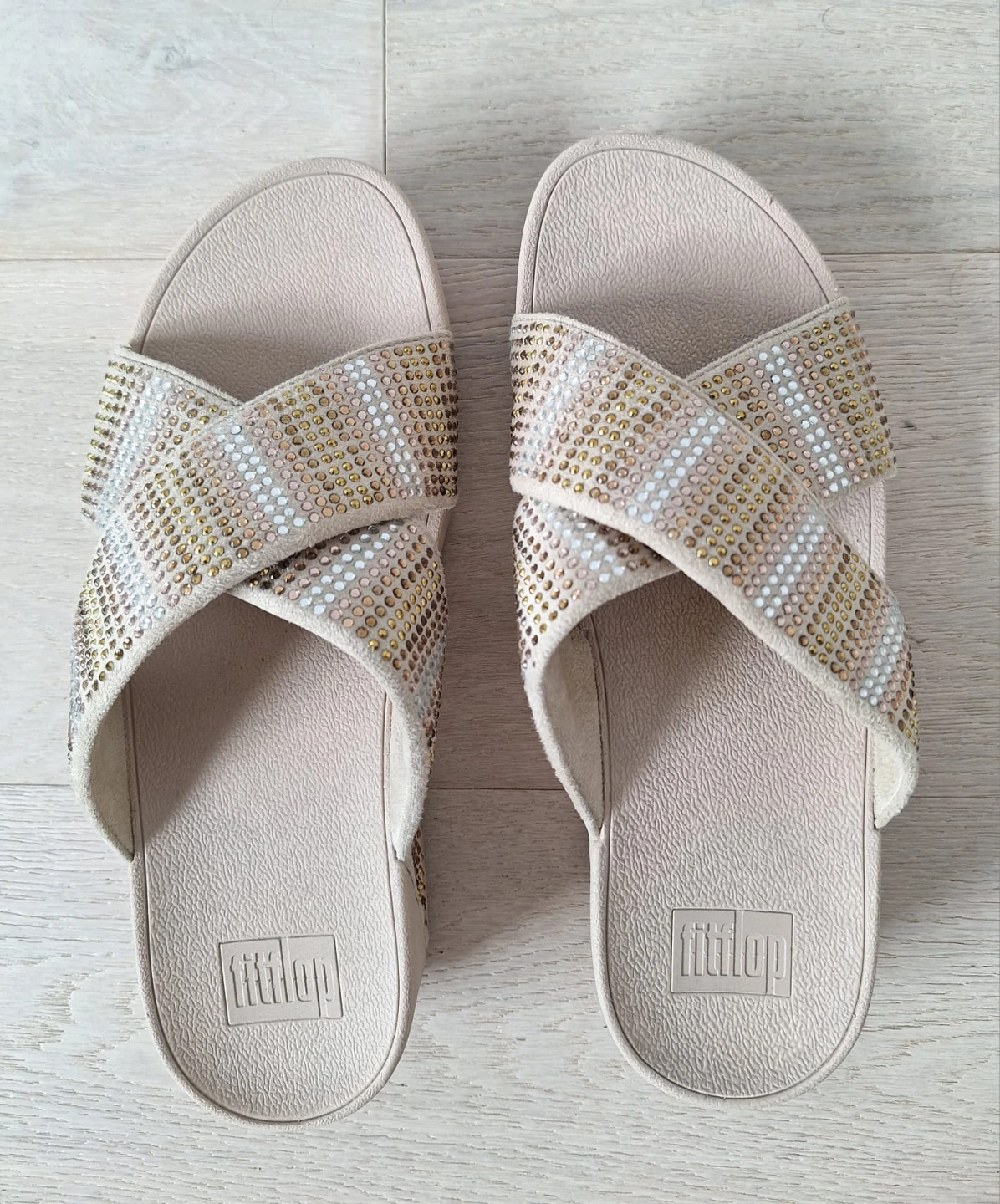 Fitflop Sparkly LuLu Cross Slide Sandals - photo 4