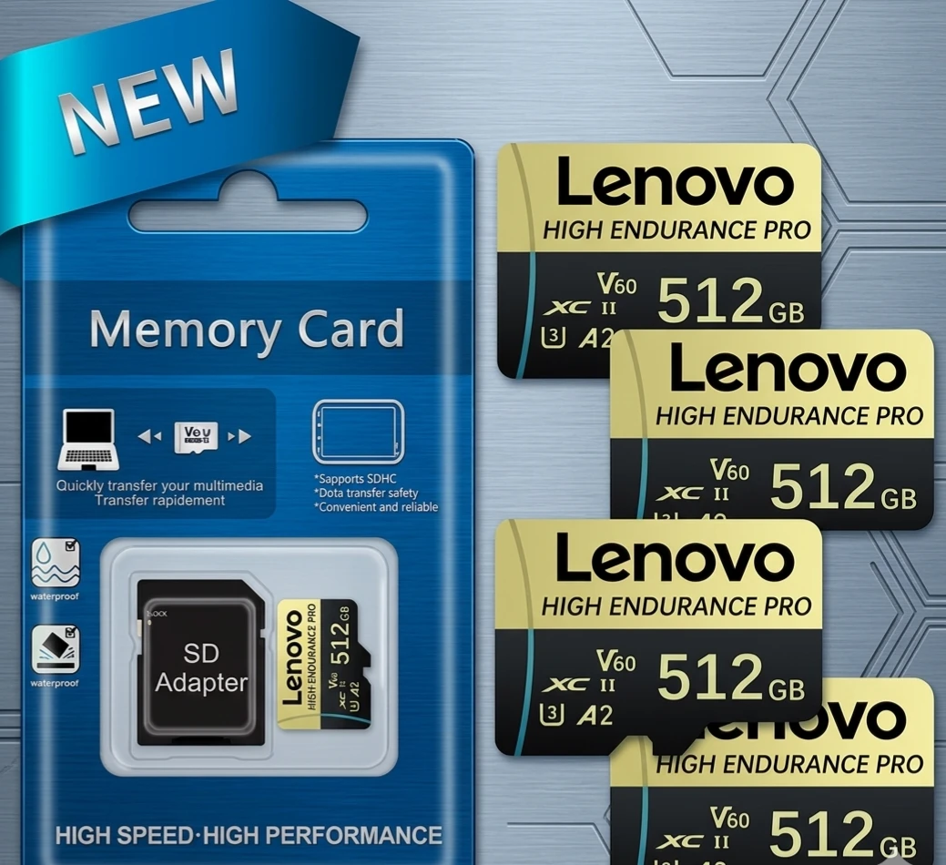 Lenovo 512GB High Endurance Pro MicroSD Card with Adapter