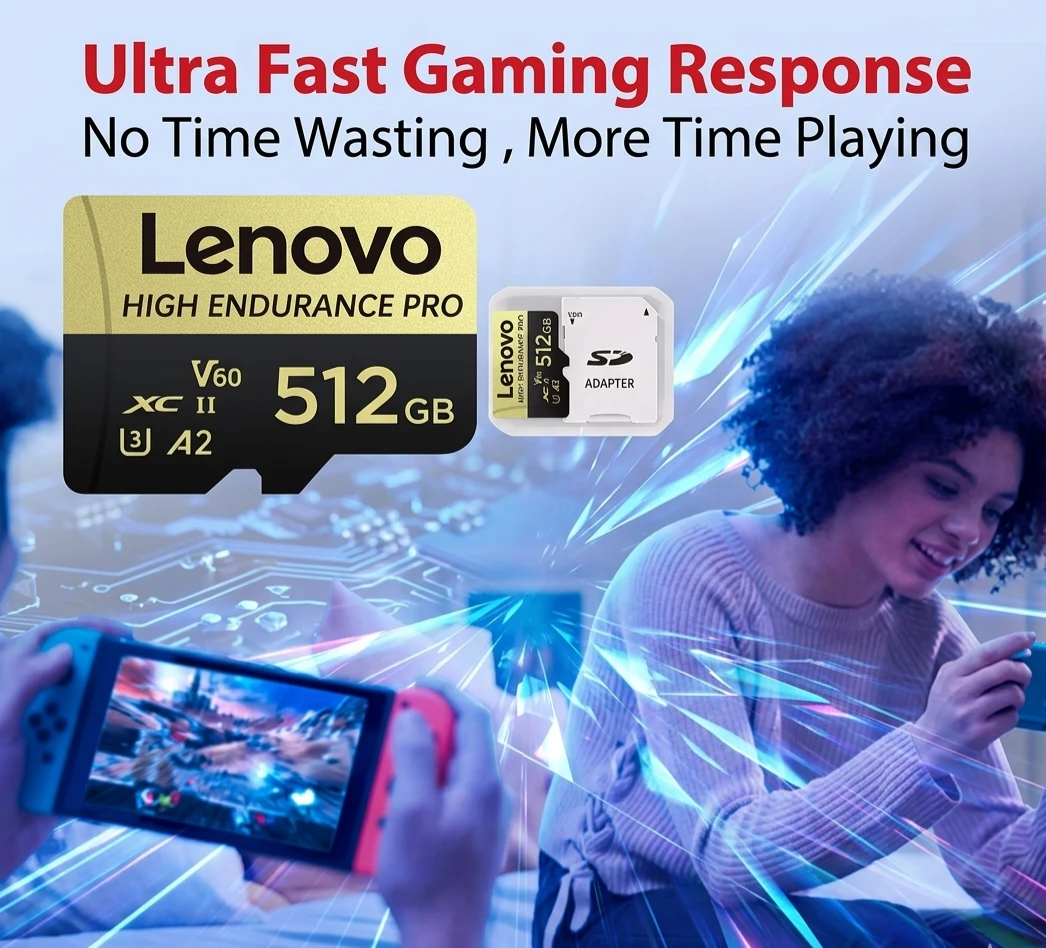 Lenovo 512GB High Endurance Pro MicroSD Card with Adapter - photo 2
