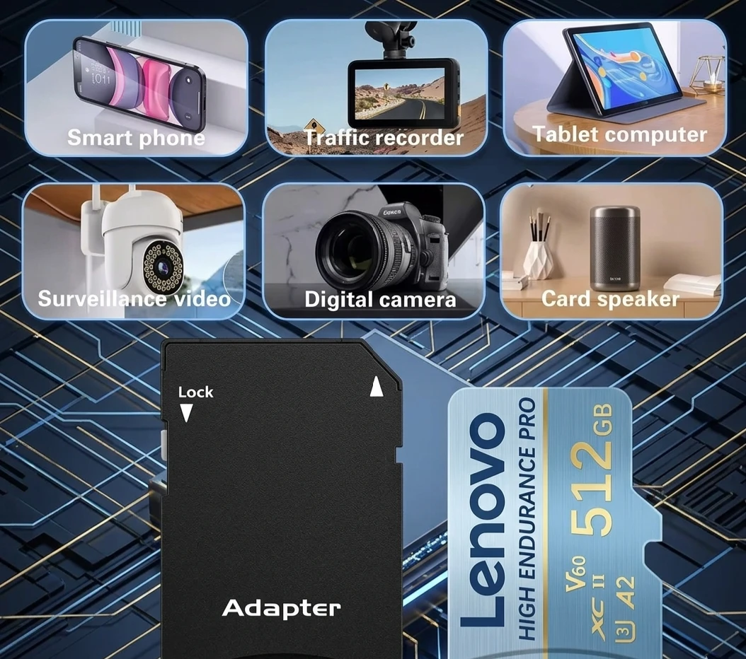 Lenovo 512GB High Endurance Pro MicroSD Card with Adapter - photo 4