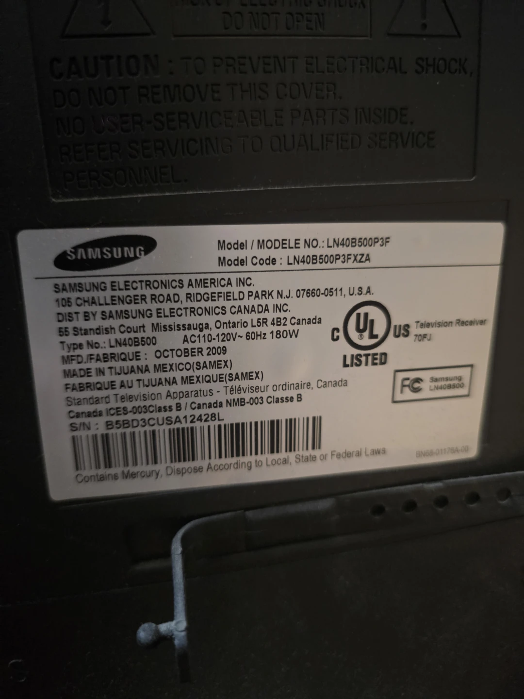 Samsung LN40B500P3F 40" LCD TV - photo 4