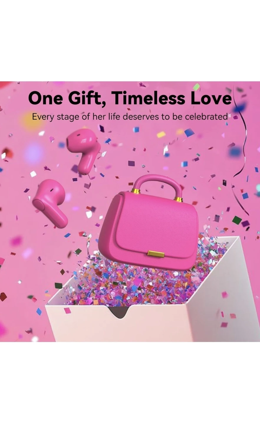 New Cute Pink Wireless Earbuds for Girls, ANCwear Bluetoot - photo 5