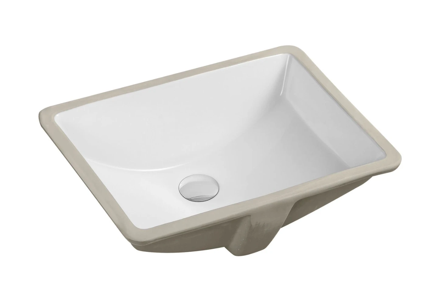 White Ceramic Undermount Bathroom Sink