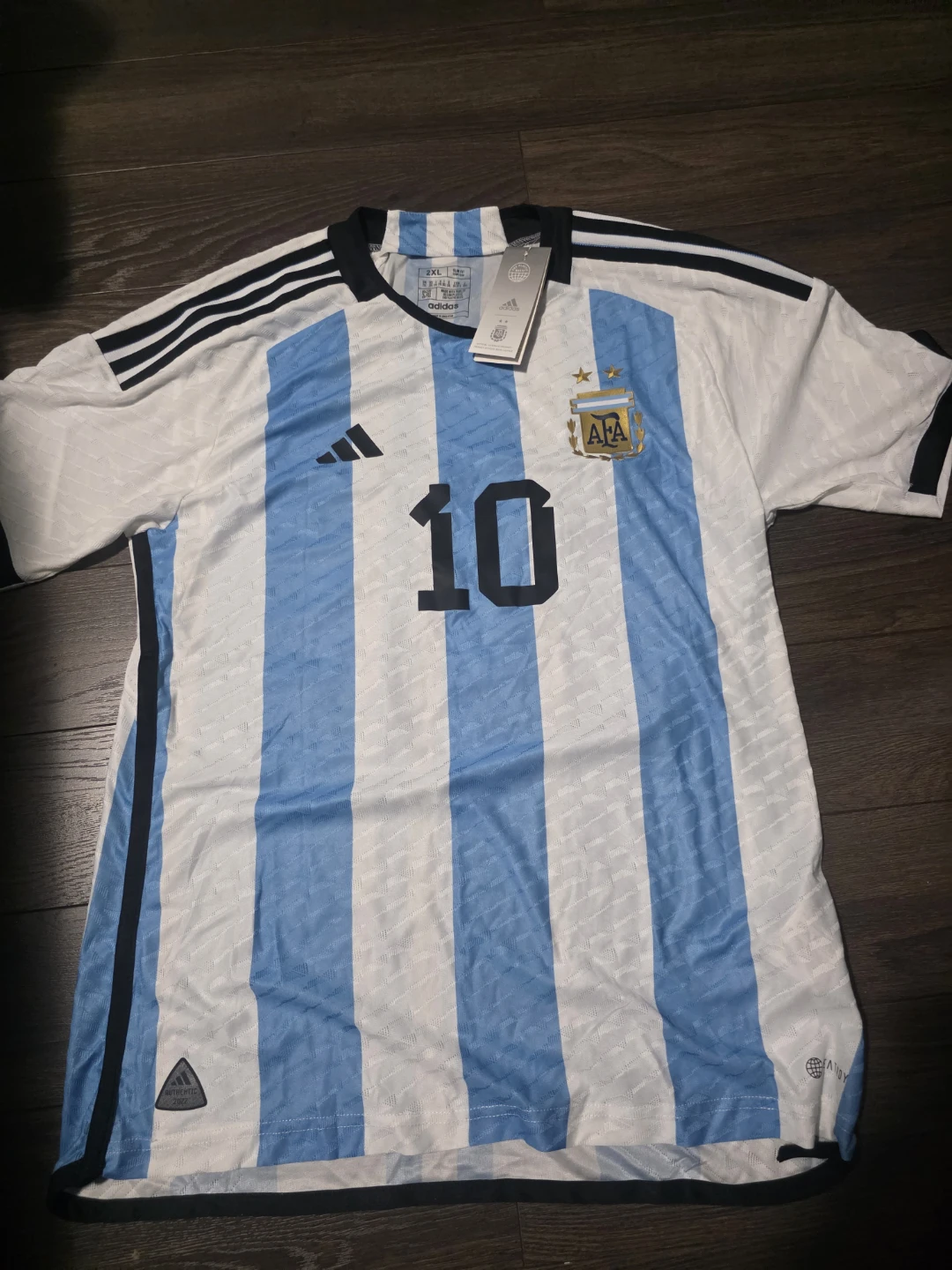 Adidas Argentina AFA 2 star Messi 10 Soccer Jersey