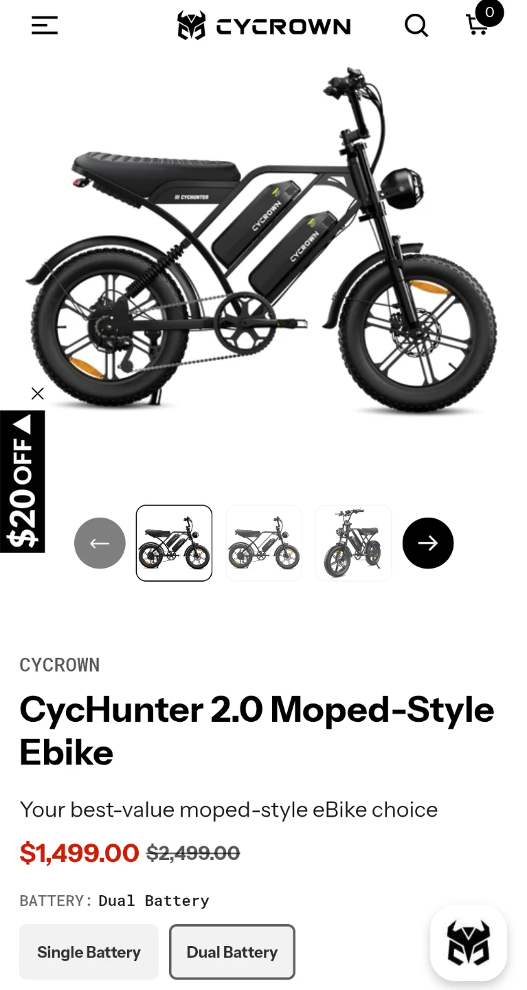 CycHunter 2.0 Moped-Style E-bike - photo 3