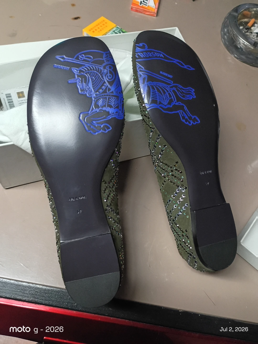 Burberry shoes green swadde ballet - photo 3