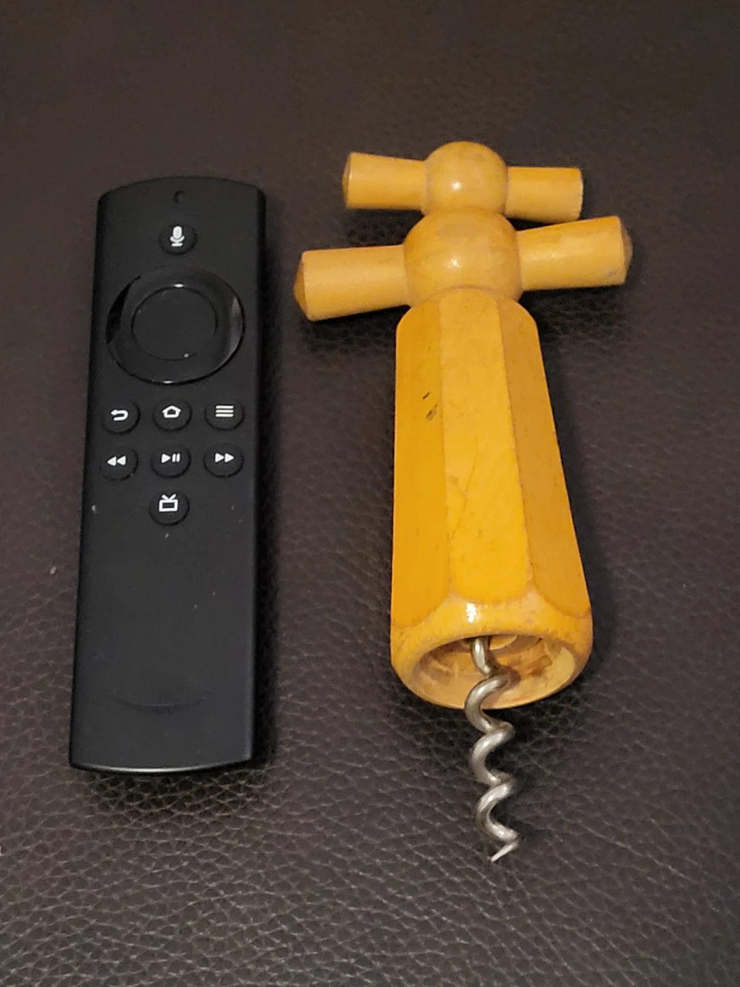 Vintage MCM Wooden Corkscrew