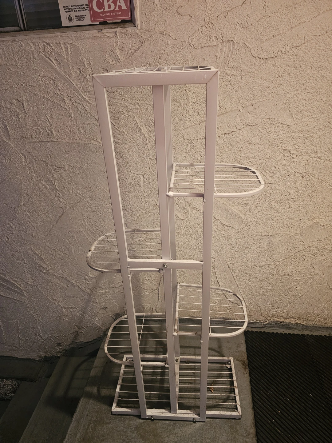 White Metal Plant Stand - photo 3