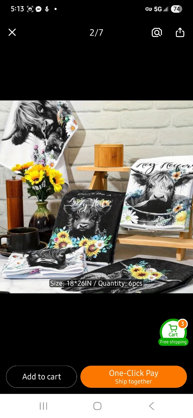 NEW Highland Cow Kitchen Towels - photo 2