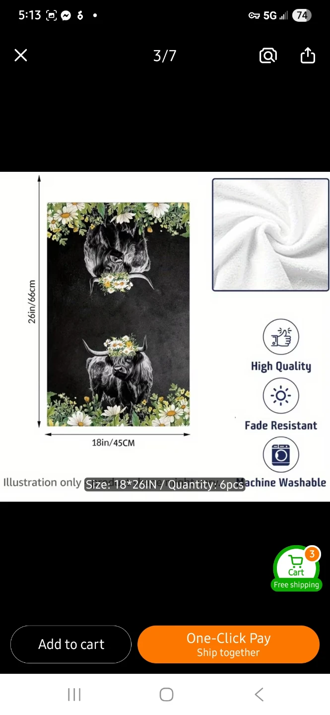 NEW Highland Cow Kitchen Towels - photo 3