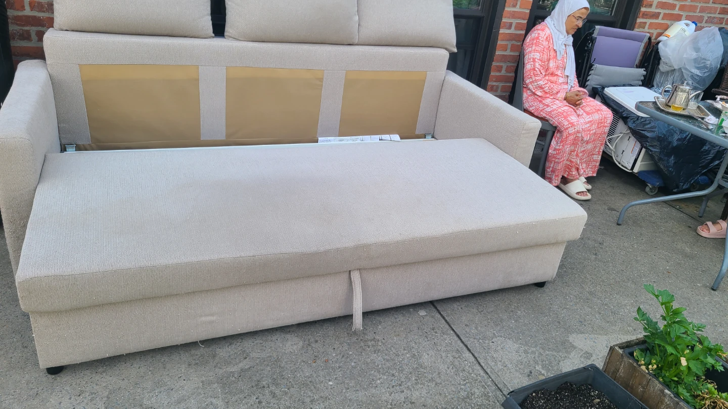 Cream Sofa Bed - photo 5