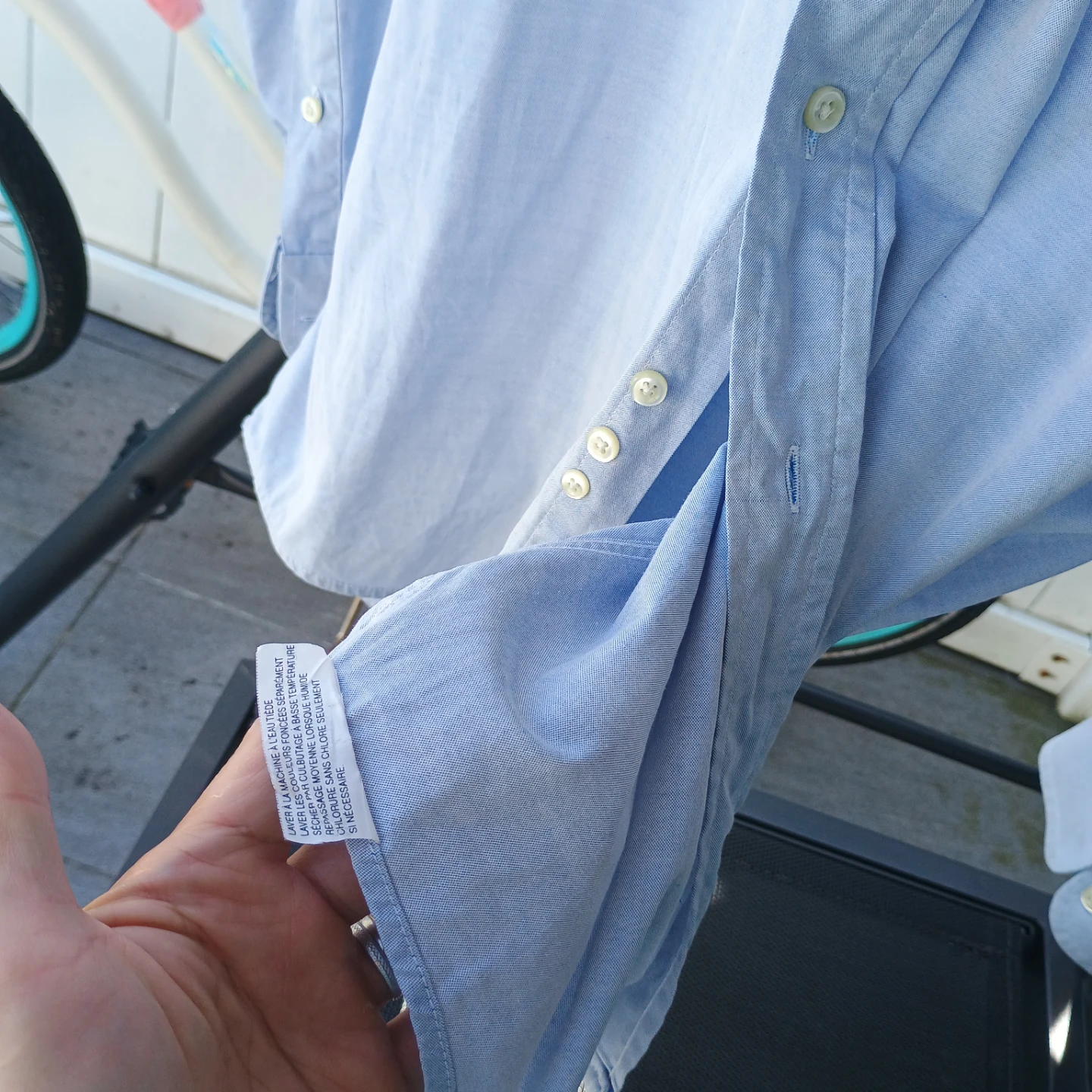 Light Blue Button-Down Shirt - photo 4