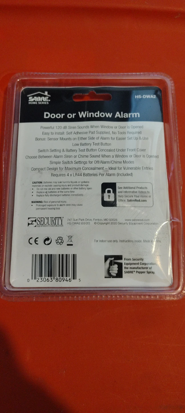 Sabre Door or Window Alarm HS-DWA2 - photo 2