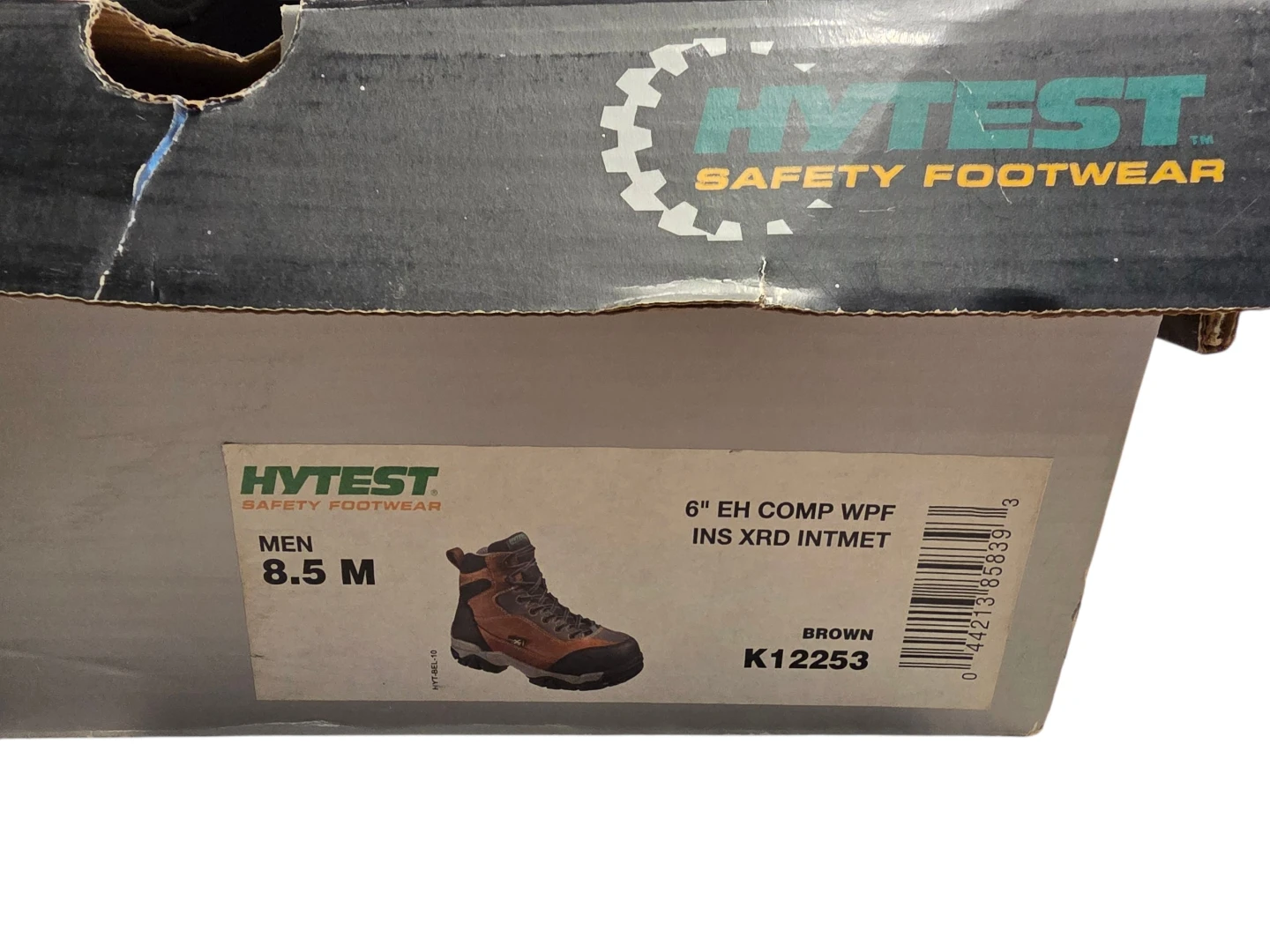 HYTEST Men's 8.5 M Brown Safety Work Boots - photo 3