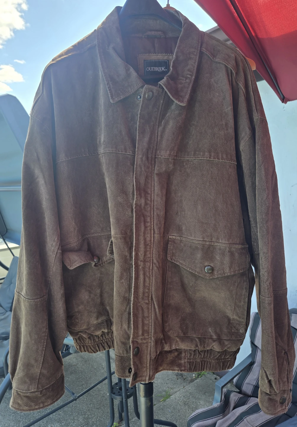 Men's Brown Suede Leather Jacket.  Vintage. EUC. 2XL, XXL.