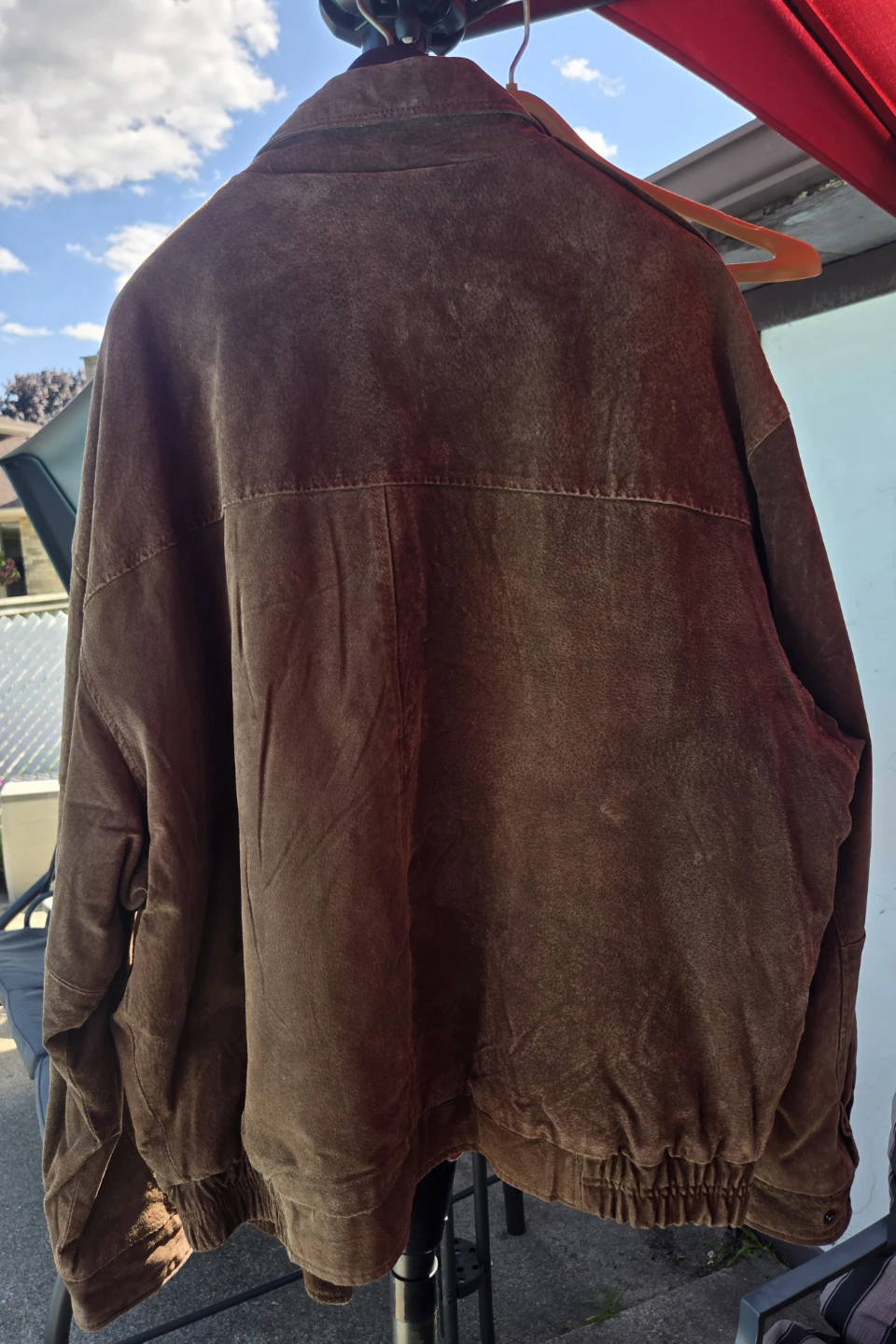 Men's Brown Suede Leather Jacket.  Vintage. EUC. 2XL, XXL. - photo 2