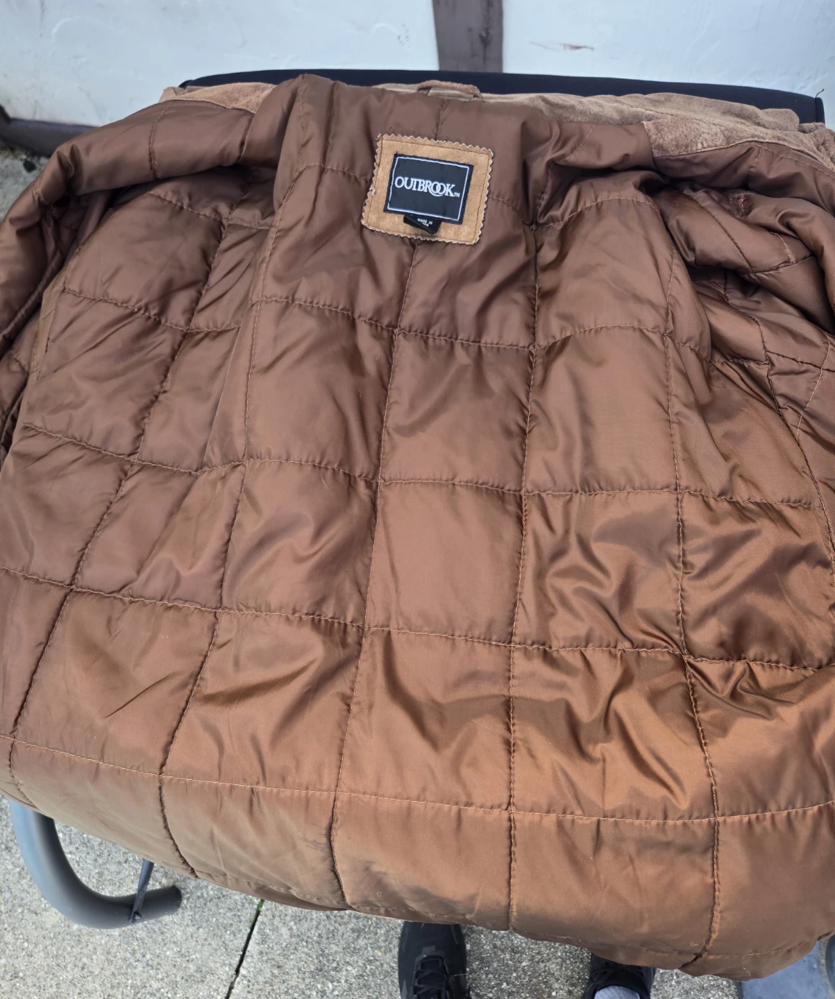 Men's Brown Suede Leather Jacket.  Vintage. EUC. 2XL, XXL. - photo 3