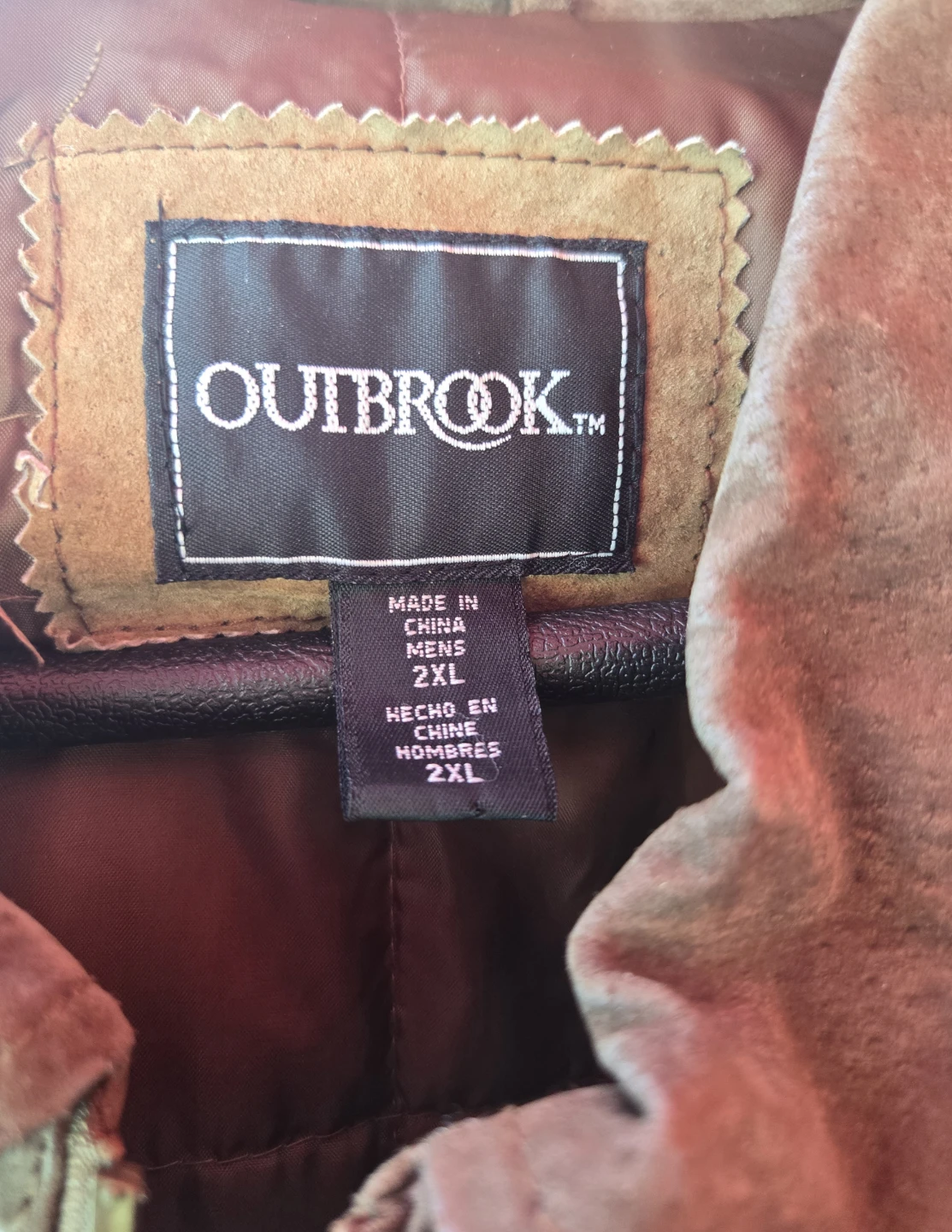 Men's Brown Suede Leather Jacket.  Vintage. EUC. 2XL, XXL. - photo 4