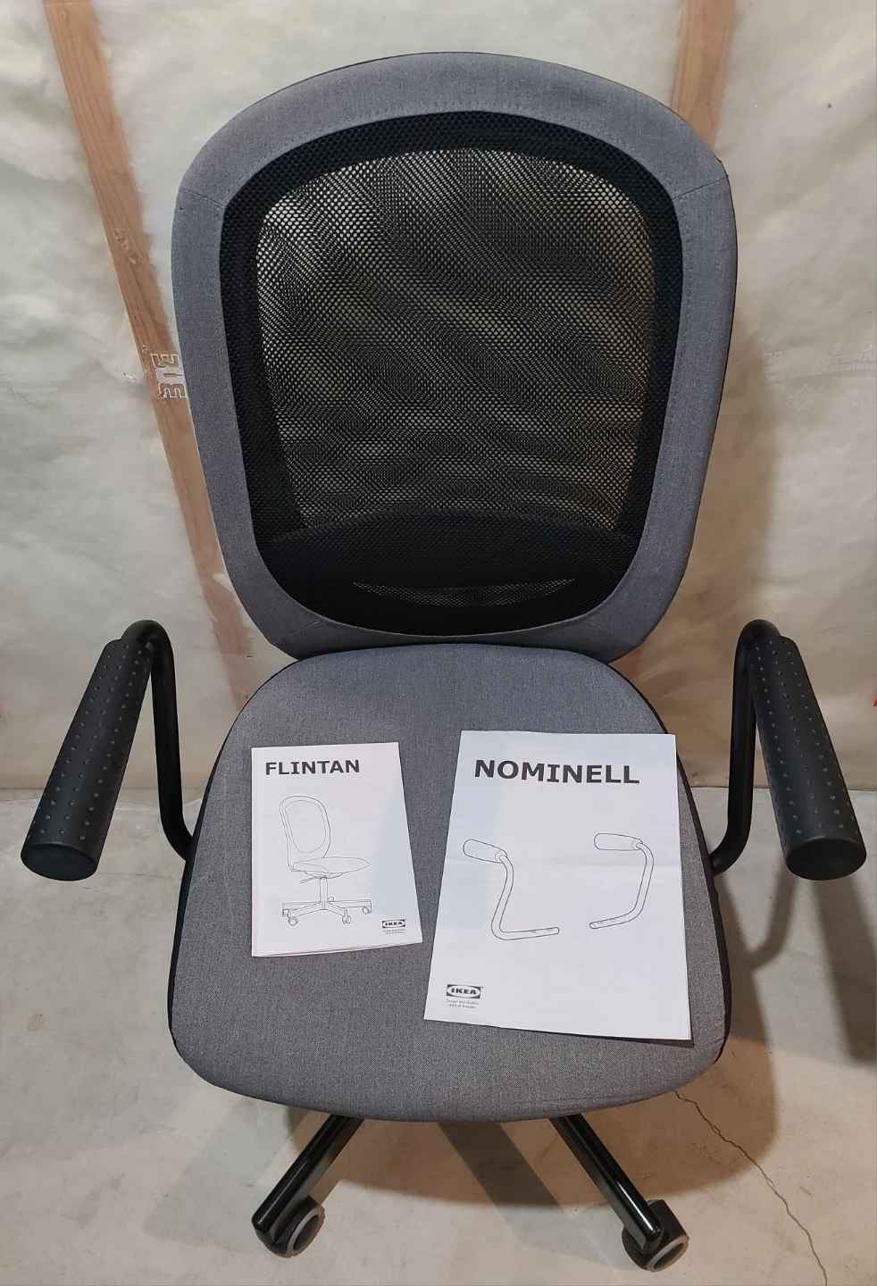 IKEA FLINTAN Grey Office Chair with armrests