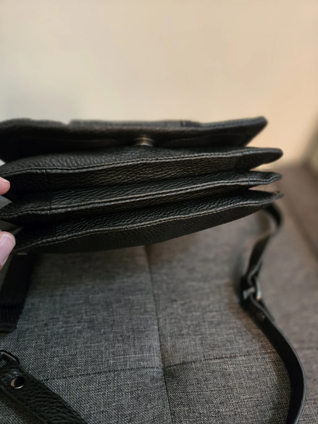 Calvin Klein Black Pebbled Leather Crossbody Bag - photo 3