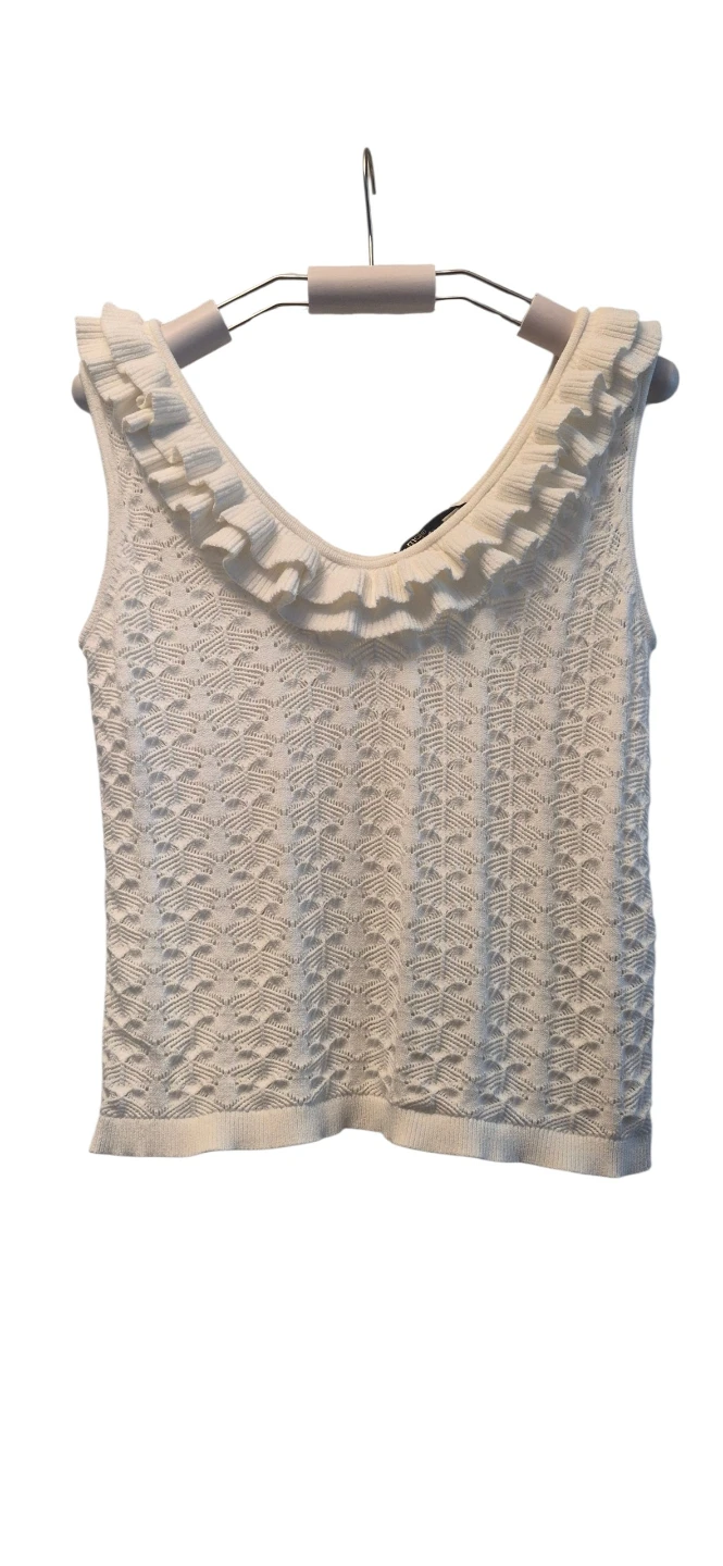 Maje "Moty" Tank Top - Cream - photo 2