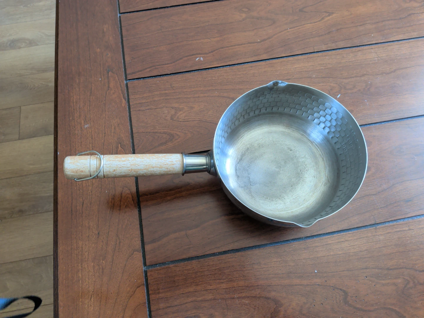 Heavy Stainless Steel Saucepan with Wooden Handle