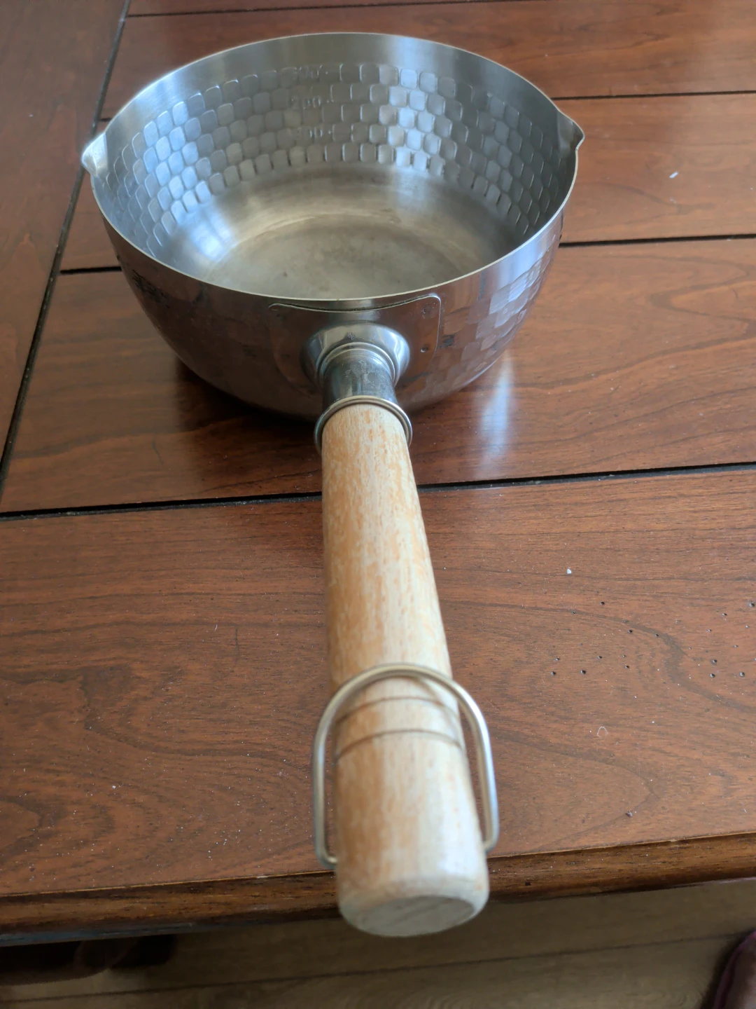 Heavy Stainless Steel Saucepan with Wooden Handle - photo 3
