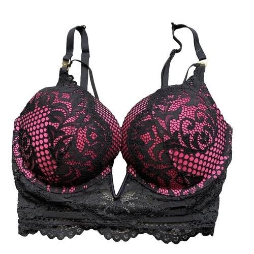 Two Lace Padded Bras - Black/Pink and Black/Tan - photo 3
