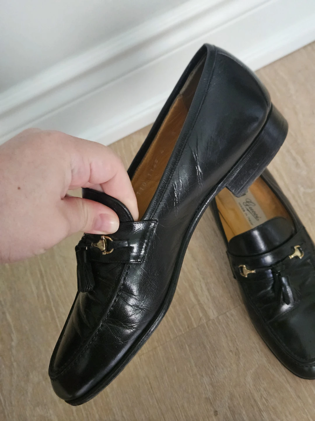 Black Leather Gucci Shoes - photo 2