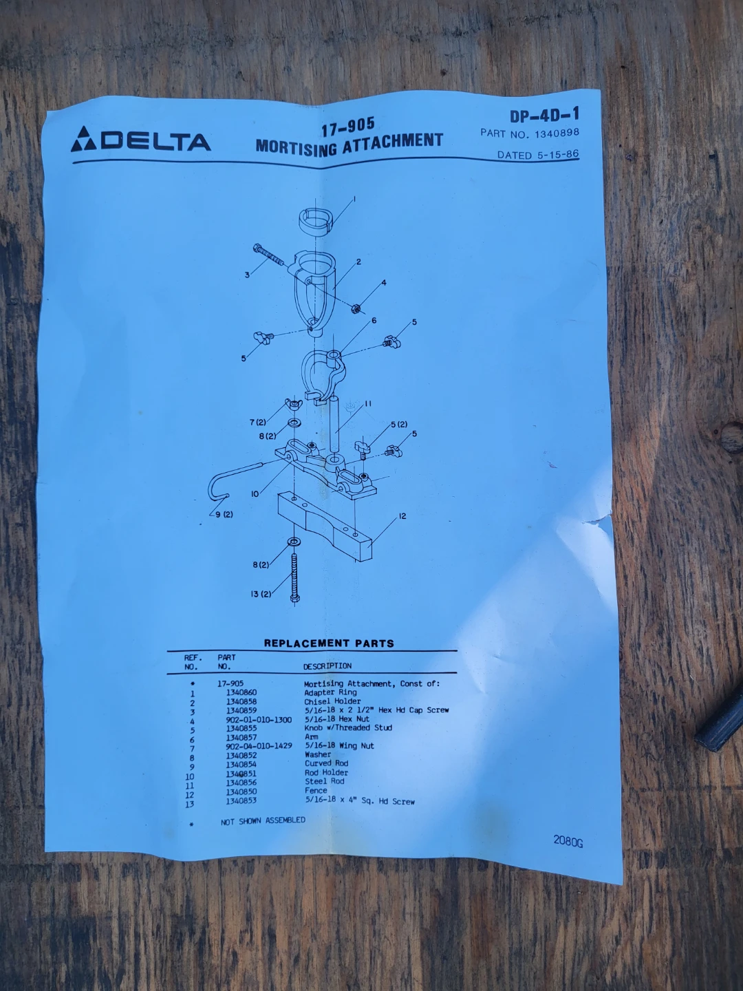 Delta 17-905 Mortising Attachment - photo 3
