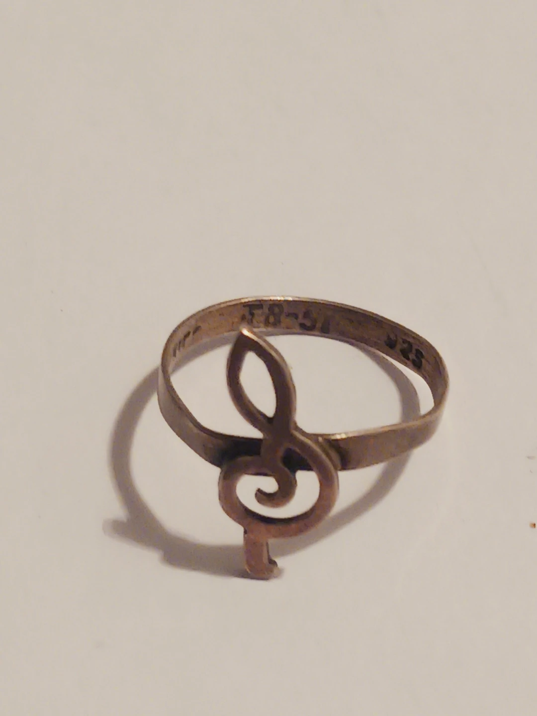 Sterling Silver 925 Treble Clef Ring. Size 7. - photo 5