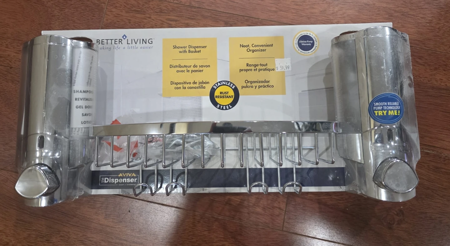 Better Living Shower Dispenser with Basket