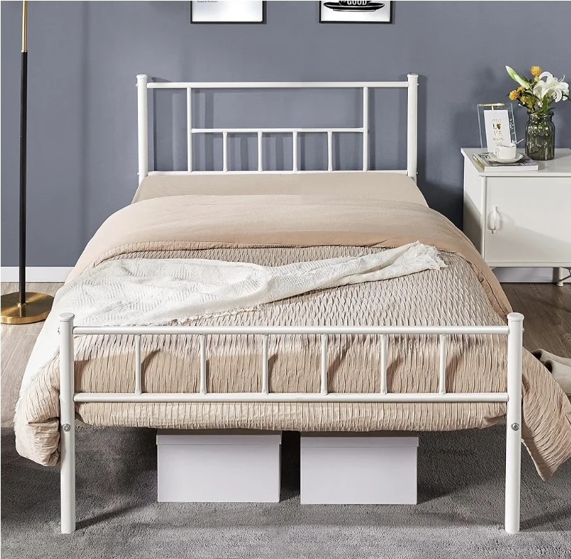 Unopened) White Metal Bed Frame  twin