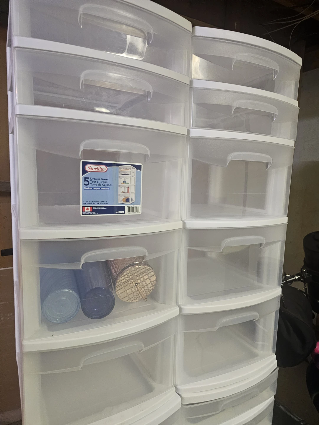 Sterilite 5 Drawer Rolling Storage Cart