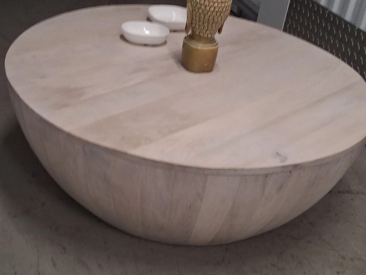 West Elm Volume Round Drum Coffee Table (36" - Natural / Blonde) - photo 3