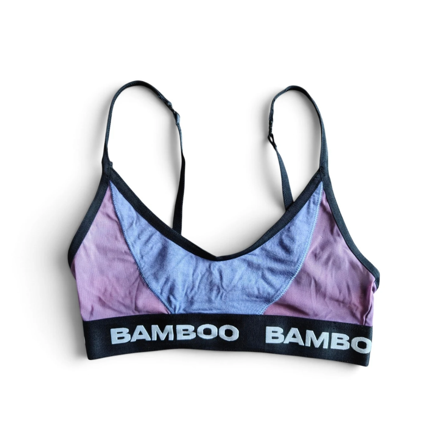 NEW Bamboo Mesh Classic Women's Bralette Deep Blue/Purple Size S