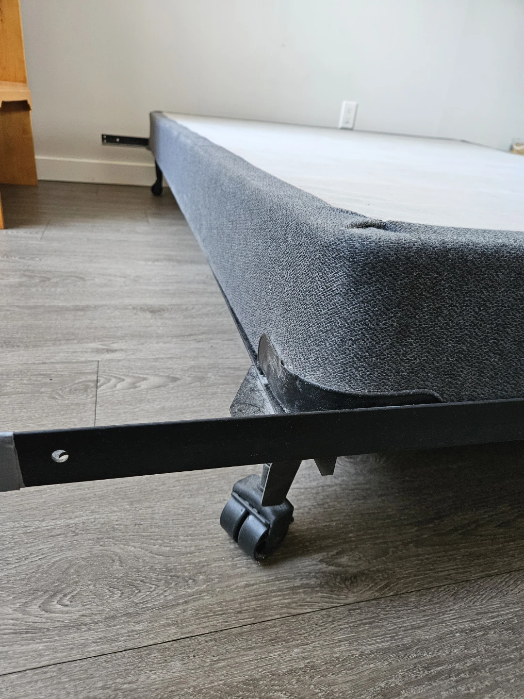 Queen Box Spring and Metal Bed Frame - photo 2