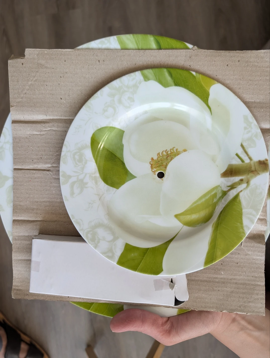 Floral 2 Tier Cake Plate Set+ 2 desert plates - photo 3