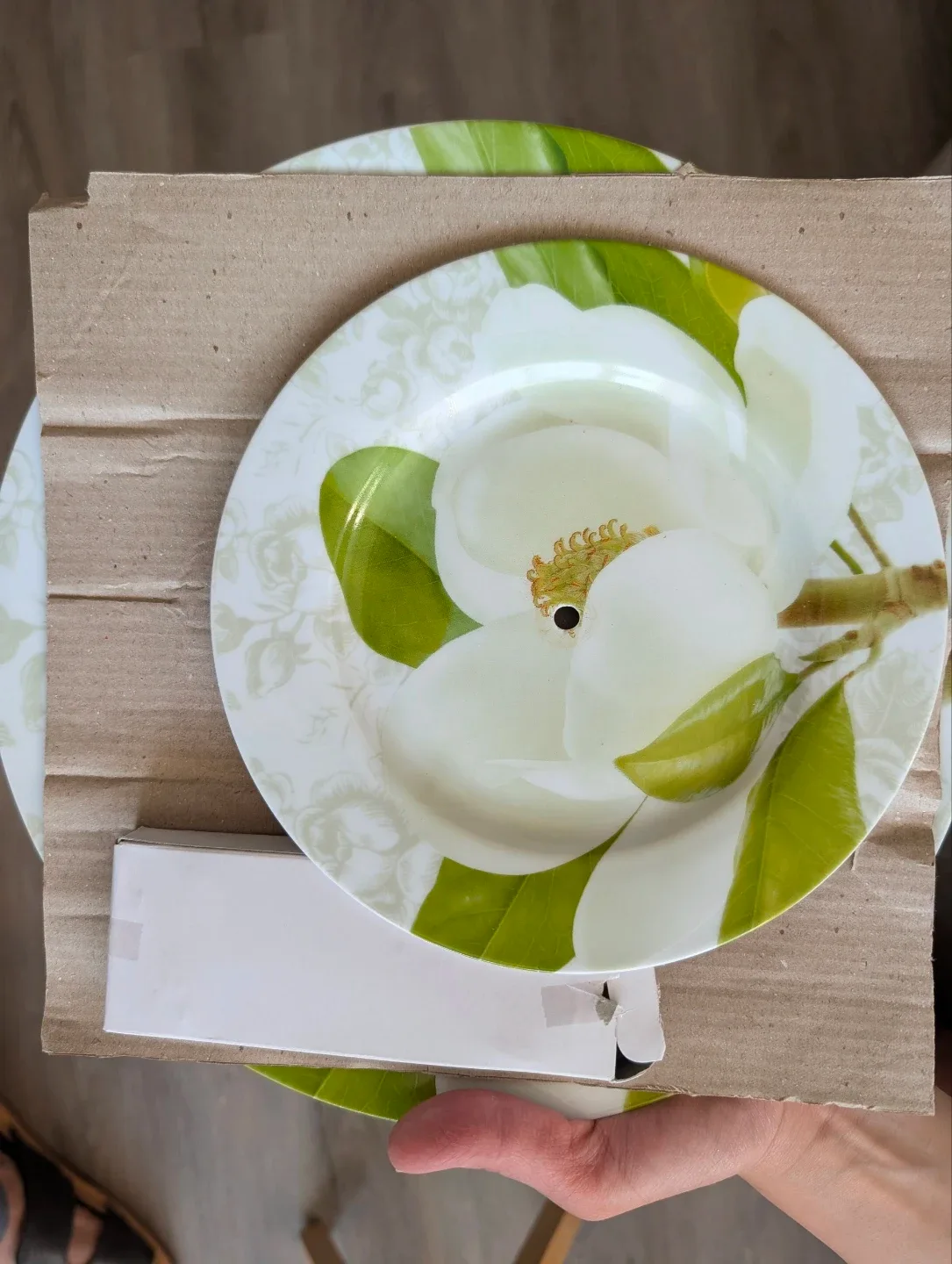 Floral 2 Tier Cake Plate Set+ 2 desert plates - photo 3