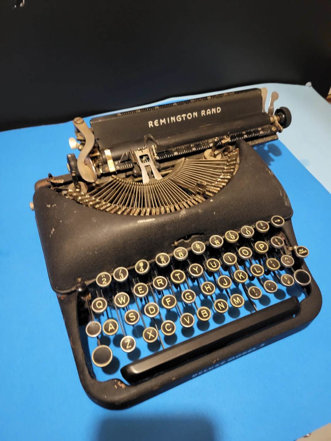 Antique Remington Rand Deluxe Model 5 Typewriter
